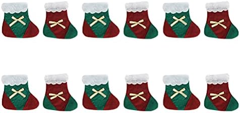 Aboofan 12pcs božićna čarapa za pribor za jelo, ljupka mini pribor za posuđe s elegantnim skladišnim džepom za božićni dekor