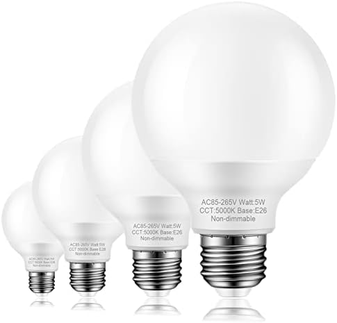 5 4 kompleta fluorescentnih svjetiljki za kupaonicu ekvivalentno 60 vata postolje srednje veličine 926 LED Globus žarulje