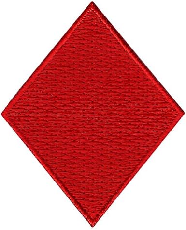 Diamonds Iron-On vezeni zakrpa crvena igra za igranje poker emblem
