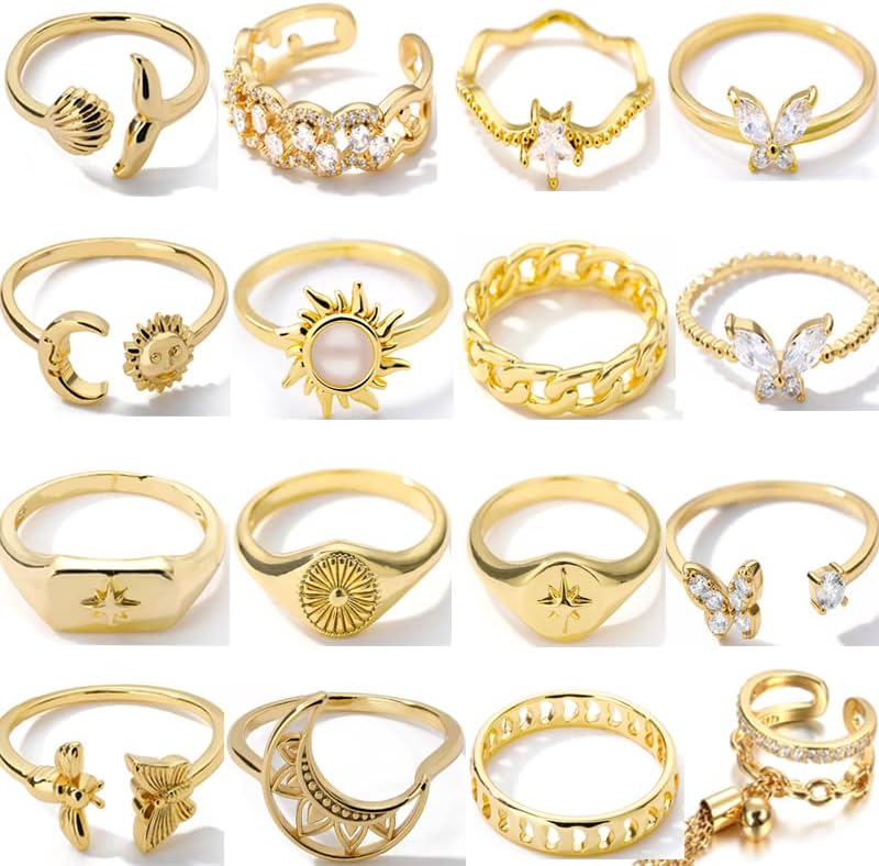 Dugotrajni trend Žene prstenovi kristalni leptir šarm prsta prsten jednostavni par vjenčanja dizajniran za rođendanski nakit