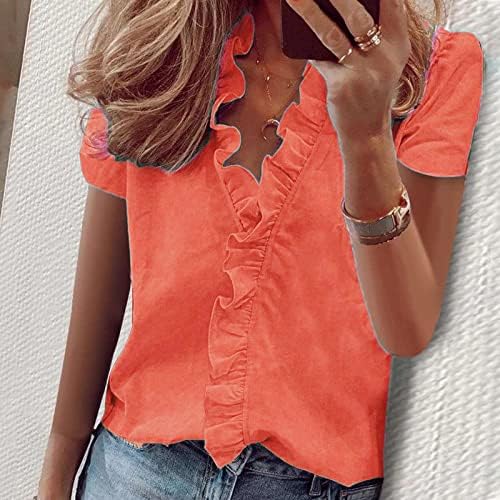 LitryCamev bluze za žene modu 2023 Ljetni ženski vrhovi odjeveni posao casual odjeće elegantne labave udobne košulje tunika