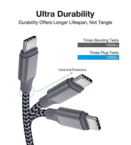 QUNTIS USB Type C kabel za punjenje USB C punjač - 2pack 6ft USB C na USB A kabel kompatibilan za Samsung Galaxy S9 S8 Plus