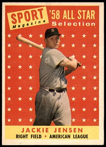 1958. Topps 489 All-Star Jackie Jensen Boston Red Sox ex Red Sox