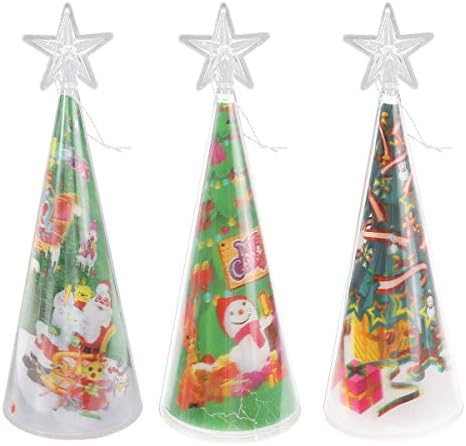 3 PCS LED Svjetlosni božićno drvce Mini 3D ukras Xmas Tree Light Supply Božićni ukrasi Pokloni ukrasi
