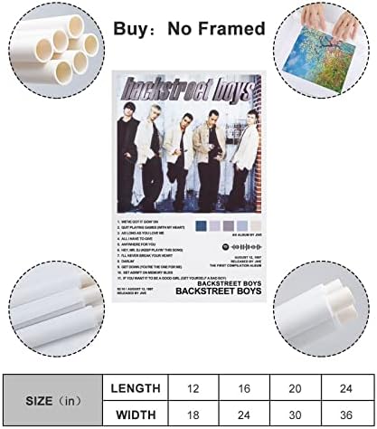 Backstreet Boys-Backstreet Boys platne plakate zidna umjetnička spavaća soba uredska soba dekor poklon Unrame-stil12x18inch
