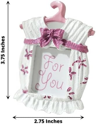EFavormart 4 Pack | Slatka 4 novorođena djevojčica ružičasta odjeća Slinova okvir za slika