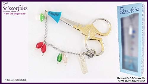 Škare Fobs by Scissorfobz-Elegant Collection- Key prstenasti ključ za narukvica za narukvicu rukse za rukse vrećice šarm-
