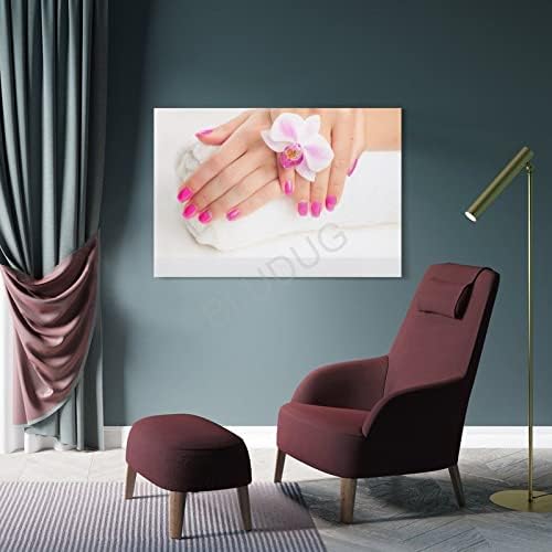 Modna žena plakat za nokte ljepota salon za nokte na noktima spa modna žena plakat platno slikanje zidne umjetničke plakate