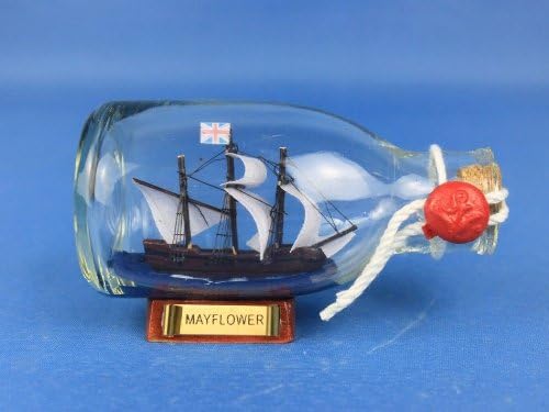 Hampton Nautical Mayflower brod u staklenoj boci, 5 smeđa