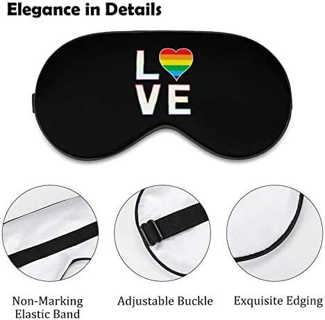 Gay Love Rainbow LGBT Sleep Mask Mask Meka smiješna sjena za oči s začinom za oči za spavanje maska ​​za putovanja