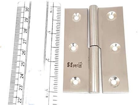 SSISKCON 2 Ugradnja šarki od nehrđajućeg čelika Odvojici šarki za vrata 32d lijeva strana (set od 2 šarke s 12 vijčanih paketa