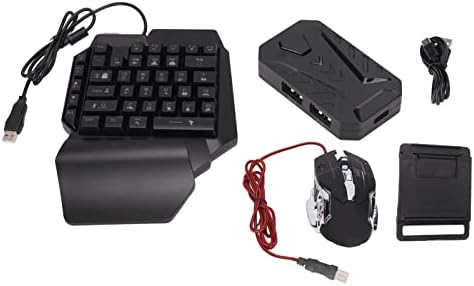 Kombinacija tipkovnice i miša s jednom rukom, 35 tipki RGB pozadinskim osvjetljenjem USB mini tipkovnica, adapter za pretvarač