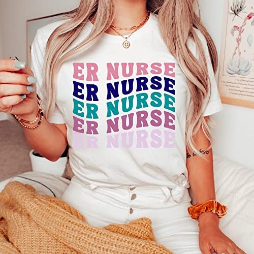Groovy retro odjel za hitne slučajeve majice er medicinske sestre za život sestre darovi medicinske sestre učenici darovi