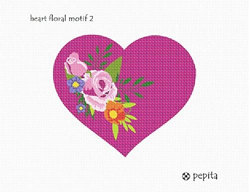 PIPITA IGLEPOINT KIT: Srčani cvjetni motiv 2, 10 x 7