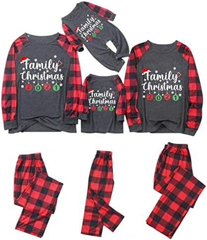 Obiteljska pidžama setovi za božićnu obitelj Božić 2021plaid tiskana salona obiteljska božićna pidžama setovi