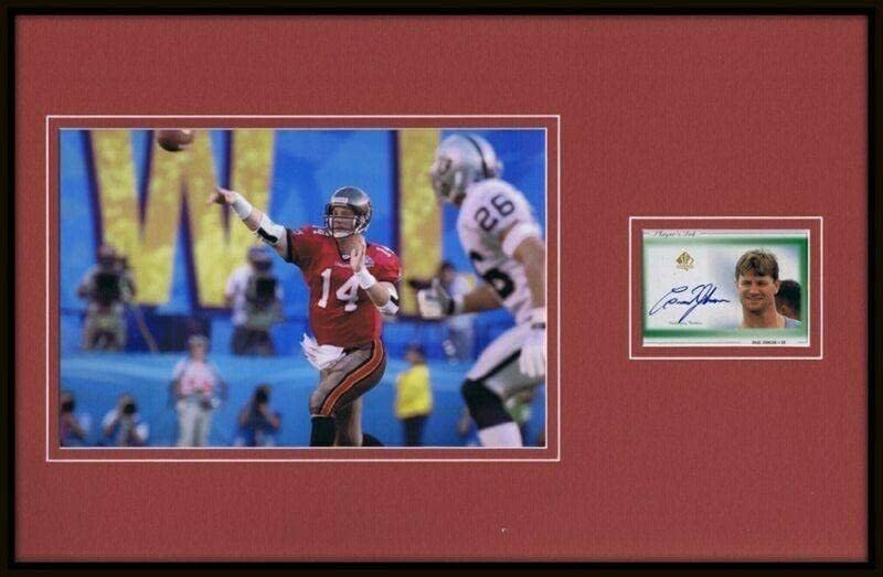 Brad Johnson Super Bowl Potpisan uokviren 11x17 prikaz fotografija UDA Bucs FSU - Autografirani NFL fotografije