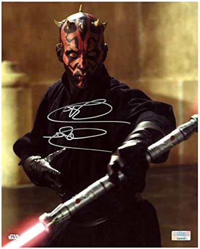 Ray Park Autographd Star Wars The Phantom Menace Darth Maul Duel of Fates 8x10 fotografija