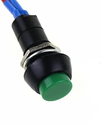 Ienyu 1PCS PBS-11B 2PIN 12 mm plavo resetiranje isključenog pritiska gumb momentalni prekidač s kabelom 3a 150V