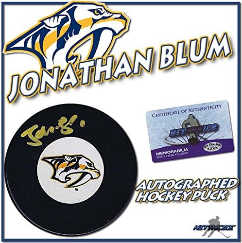 Jonathan Blum potpisao je pak Nashville Predators s potpisom koa-NHL Pak s autogramom