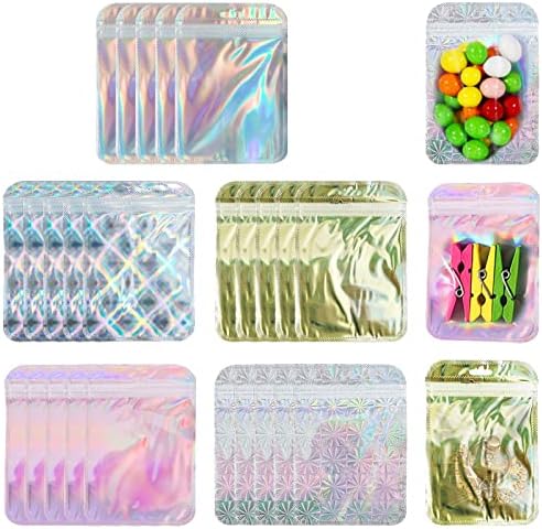 100 kom holografske vrećice od milara s patentnim zatvaračem, vodootporne vrećice od PVC plastike s patentnim zatvaračem