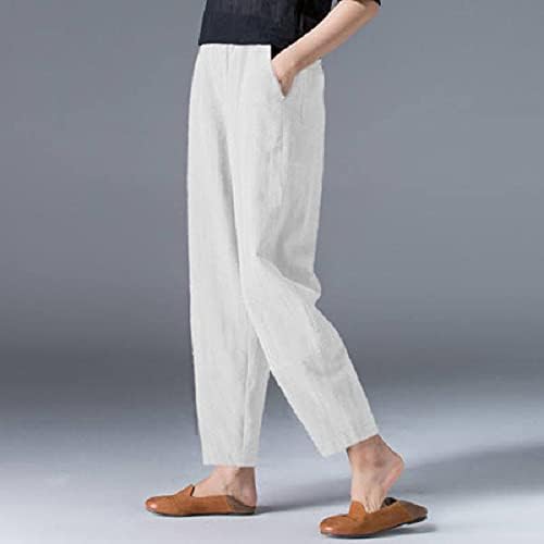 Capri hlače za žene, elastični visoki struk harem široka noga palazzo joga capris udobna modna olovka hlače s džepovima