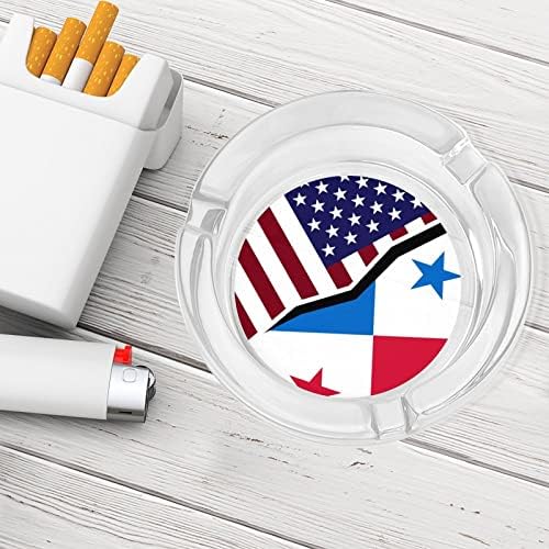 Američka i Panama zastava pušenje pepeljara stakla cigareta cigareta pepela pepela po mjeri pušač.