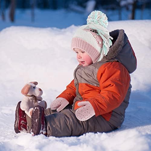 Hicdaw 6pcs mališani zimski šeširi Dječji rukavice rukavice topliji bebini zimski šešir Djeci Djeca zimske kapute rukavice