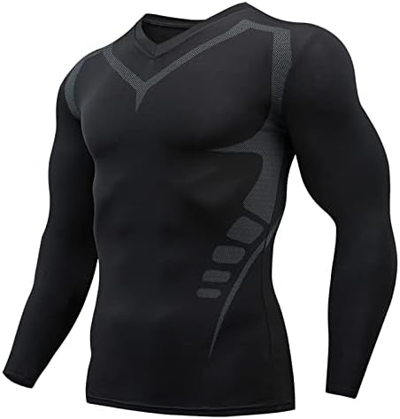 Teške pamučne majice za muškarce muške fitness dugi rukavi trčanje sportske majice muški mišićni atletska teretana kompresija