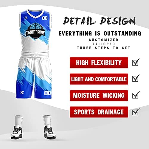 Prilagođeni gradijentni košarkaški dres, tiskani naziv tima i broj Personalizirana sportska uniforma za muškarce/mlade