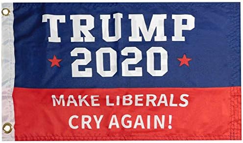Američka veleprodaja Superstore Trump 2020 Make liberali plaču s 2-stranom 100D tkanom poli najlonom 12 x18 zastava čamca