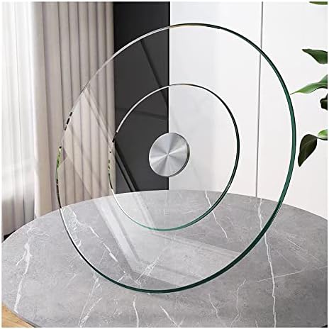 Okretni stol od kaljenog stakla okrugli stol, rotirajući pladanj za posluživanje za 360 stupnjeva, prozirni rotirajući pladanj