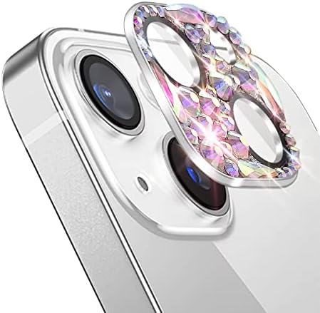 Zaštitna folija za objektiv kamere Cavdycidy Bling Diamond za iPhone 14 ＆ iPhone 14 Plus, poklopac kamere sa metalnim sjajem