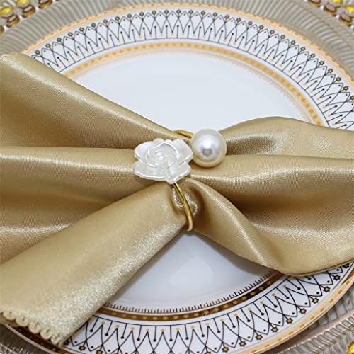 N/a salveti prsten cvijeta biserni dizajn ručnika ručnika za salvete za salvete za svadbu dekoracija stola za večeru
