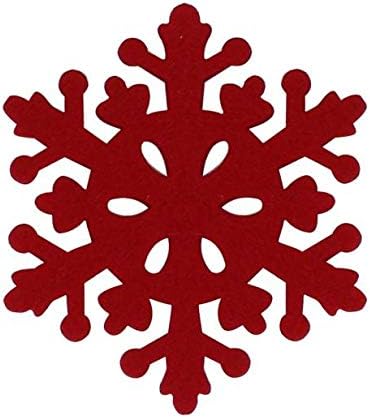 Božićni blistavi vijenac snježne pahuljice placemat 4pcs Xmas u obliku dekor odmor za odmor dekor gnome Garland Božićni ukrasi
