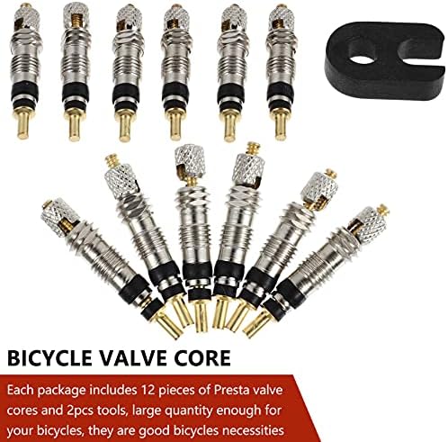 Podporudvi 6pcs Presta ventil Core legura presta ventil kapice za cijev za bicikl zamjena jezgre s 1pcs ventil za uklanjanje