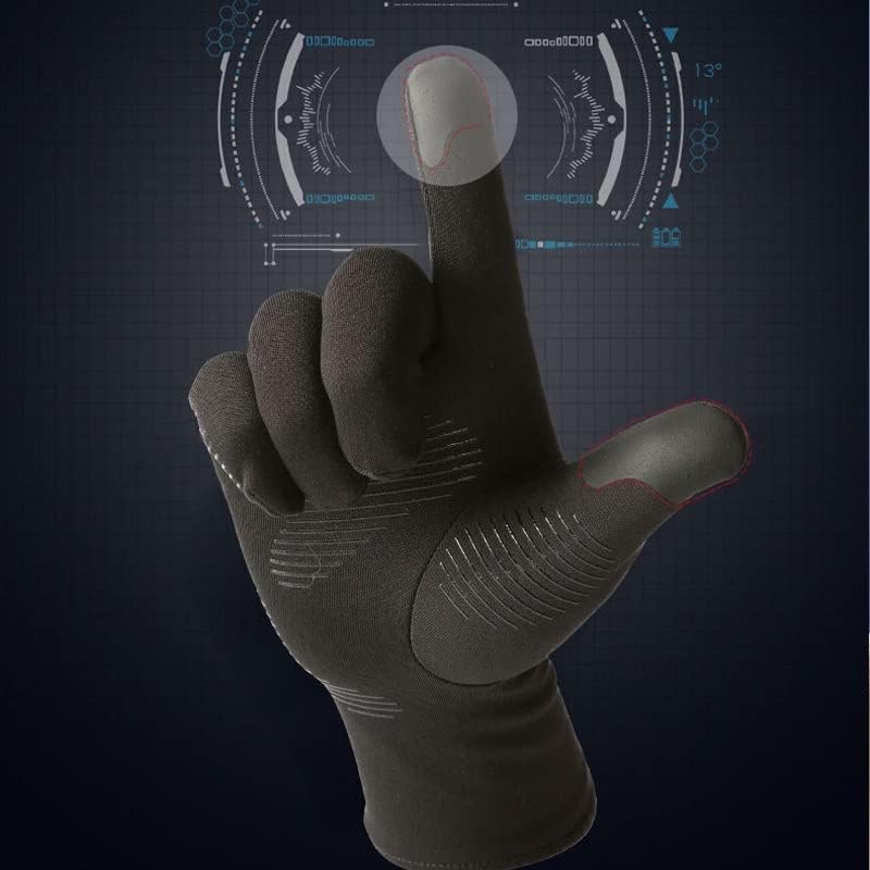 Vanjske / vanjske tople rukavice za muškarce sa zaslonom osjetljivim na dodir za cijeli prst, otporne na vjetar, Flis sportske