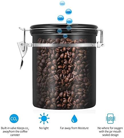Spremnik za kavu-nepropusna posuda za čuvanje zrna kave od 1,5 l od nehrđajućeg čelika 304