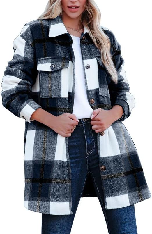 Prdecexlu jakna s dugim rukavima dame pub tunika moderna proljetna tanka karirana jakna debela džepna jakna za toplo jakna