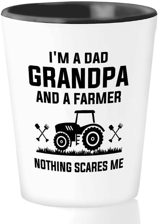 1,5 oz čaša za farmu-odvratile su ih krave - smiješni pokloni na farmi za muškarce Vintage stvari za odrasle krava traktor