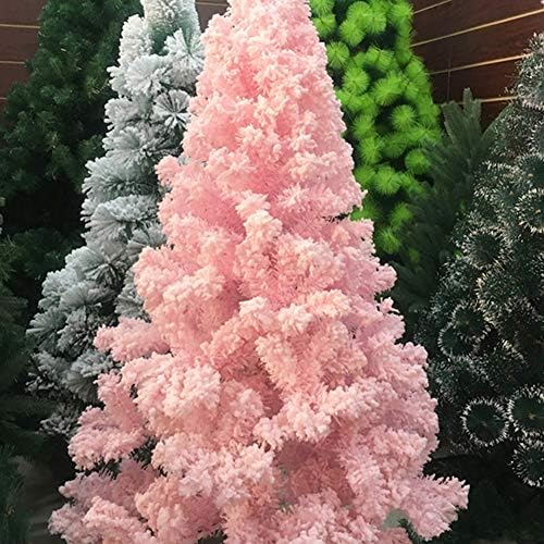 ZPEE ružičasta božićno drvce, materijal PVC Umjetno zglobovo borovo stablo s metalnim postoljem božićni ukras lako se sastavlja