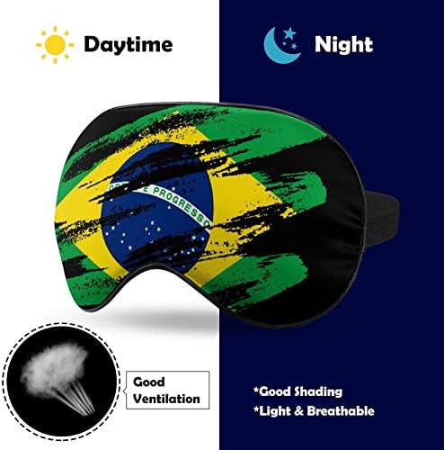Vintage brazilska zastava Sleep Eye maska ​​za oči za oči s podesivim remenom zavezanim očima za putovanja aviona