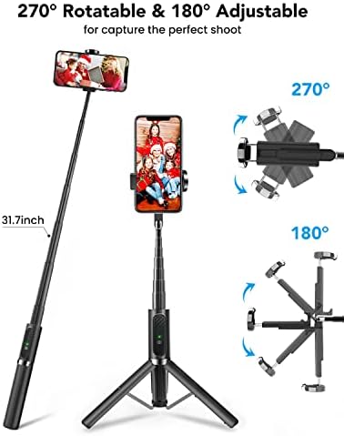 Bluetooth selfie stick tronožac, 3 u 1 proširivi aluminijski selfie štapić s Bluetooth bežičnim daljinskim i stativnim stazom