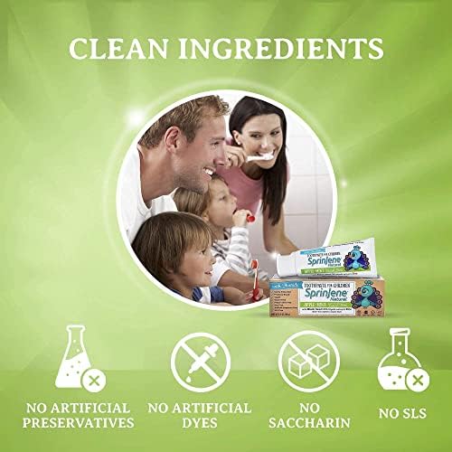 Sprinnjene Natural SLS besplatna dječja pasta za zube s fluoridom za zaštitu šupljine i svježi dah, vegan za djecu 2 godine