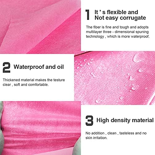 Zfazf 100 pcs ružičasta masaža za jednokratnu upotrebu s rupama za lice zgušnjavanje masažnih listova setovi vodootporni