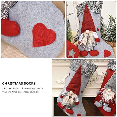 1 PC božićna čarapa Gnome lutka čarapa lijepa torba božićni ukrasi
