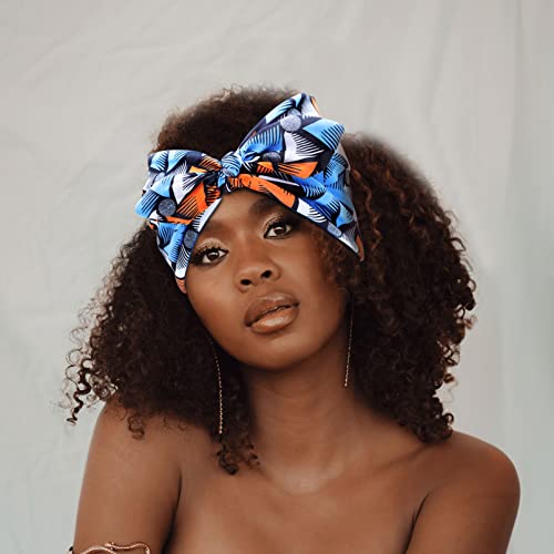 8 komada Žene afrički turban traka za glavu Ankara print kaputa kapica za beanie unaprijed vezani luk luk za glavu za glavu