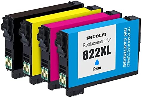 Shuolei 822xl Prenošena spremnik za tintu za tintu za EP 822 XL 822XL T822 T822XL Ink Pack Combo Pack Rad za WF-4830 WF-3820