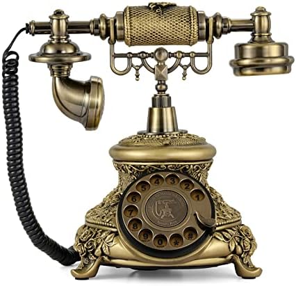 Dyna-Living Vintage telefon Antikni rotacijski biranje Telefon retro fiksni telefoni Dekor Old Momsained Antique Telefon