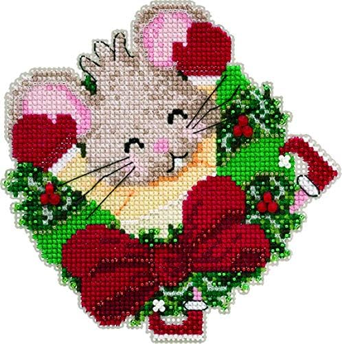 Patsy Pine Perhed brojeni križni ukras Ornament Kit Mill Hill 2020 Mouse Trilogy MH192011