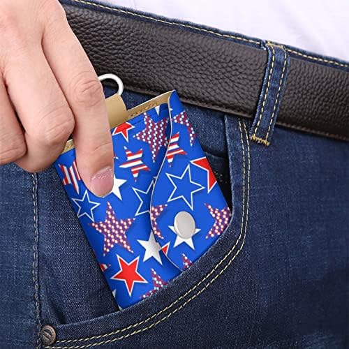 USA zvijezde kožne ključeve kućišta prijenosna kartica Novčane torbe s ključnim kukama za muškarce žene